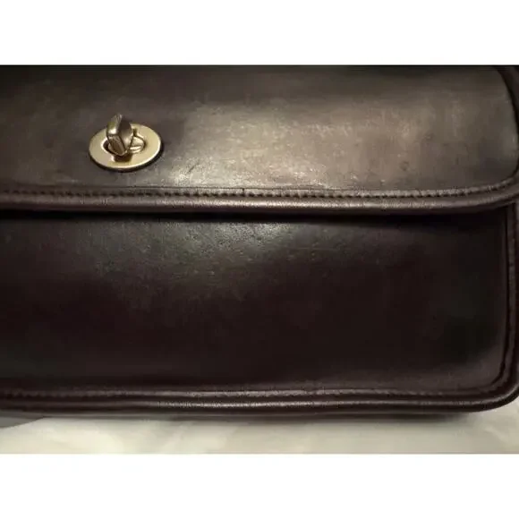 Vintage Coach City Willis Rare Mahogany Bag Restored - Picture 8 of 10